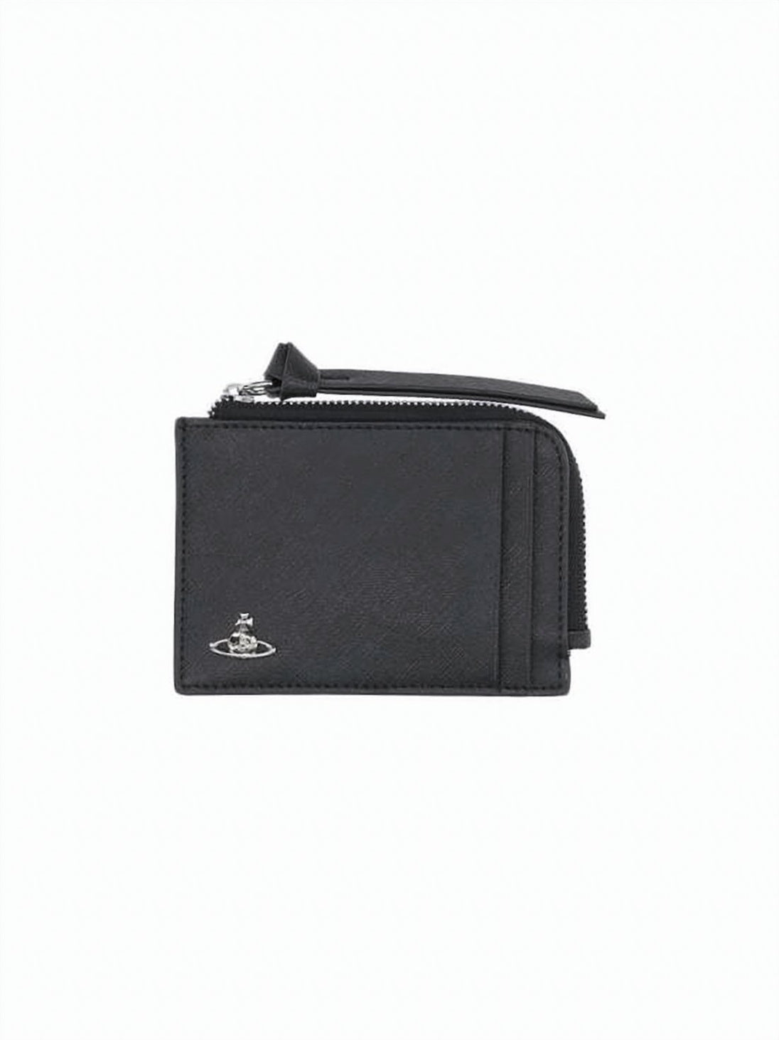 Textured Zip-Around Cardholder with Iconic Emblem