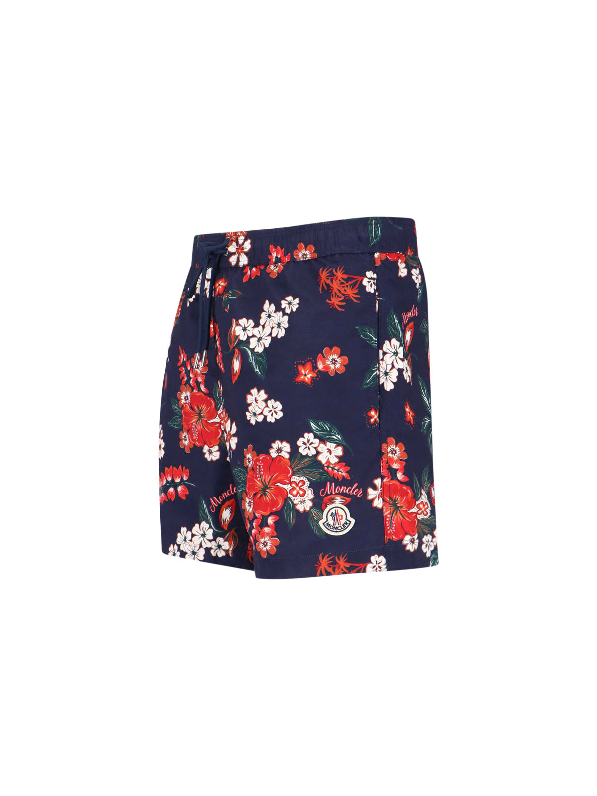 Blue All-Over Floral Pattern Swim Shorts