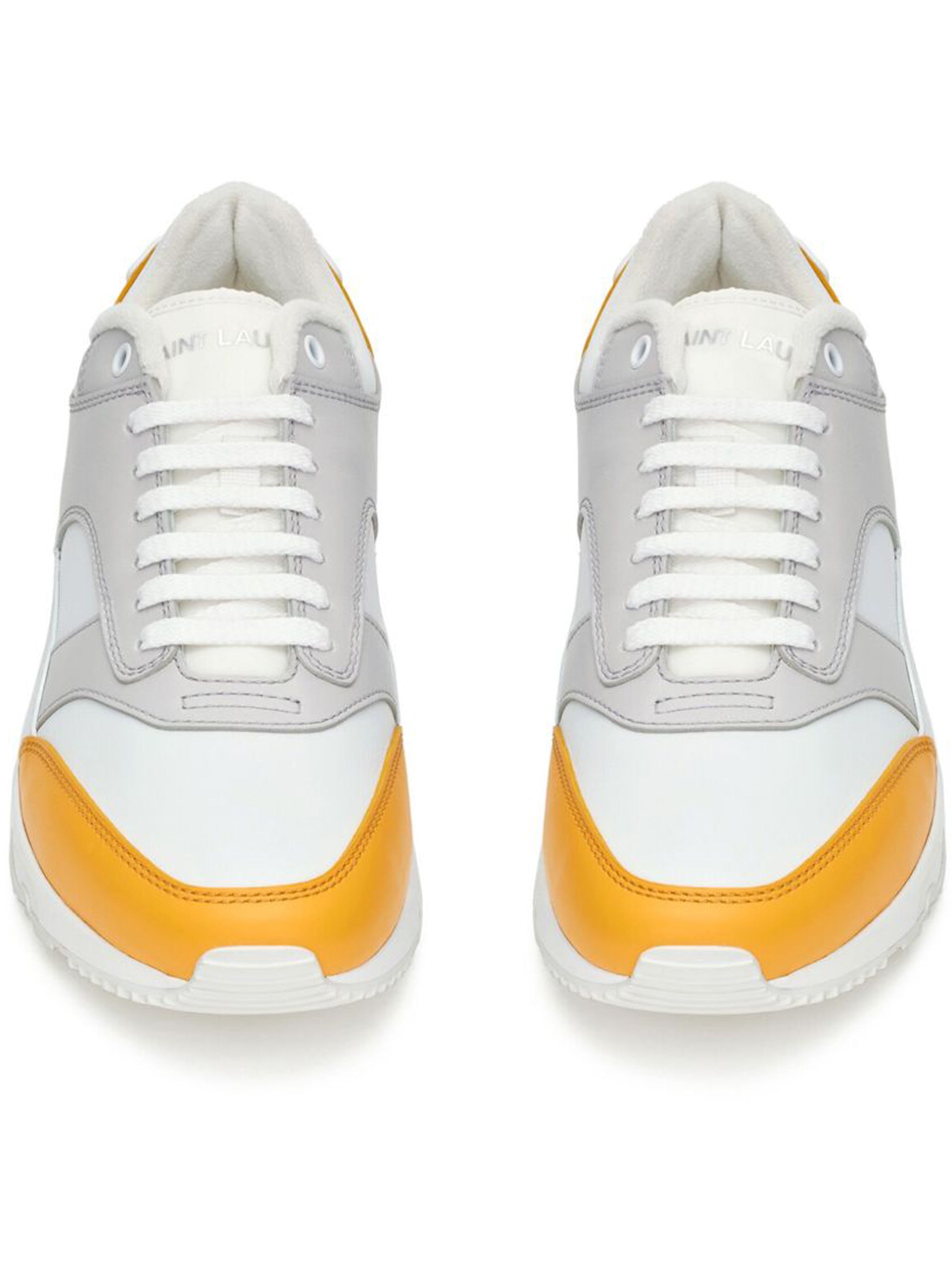 Bump Color-Block Calf Leather Sneakers