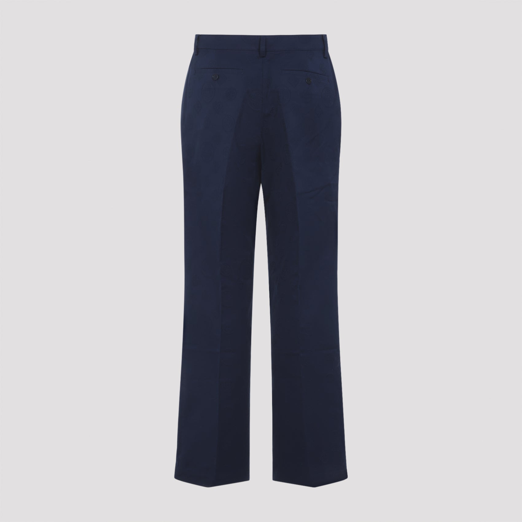 Straight-Leg Tailored Pants With Jacquard Pattern