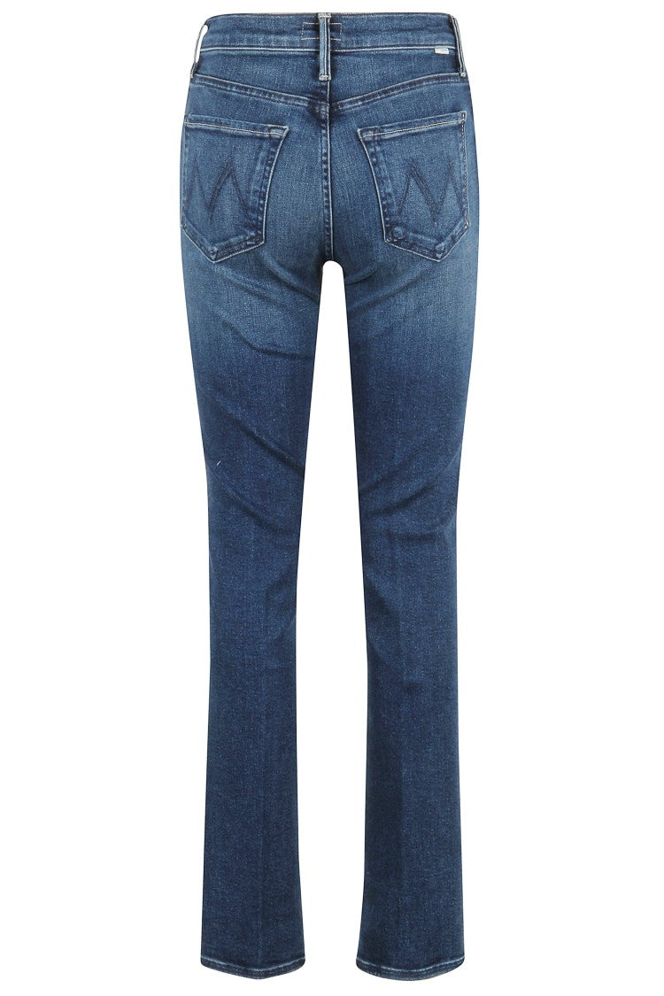 Mid-Rise Blue Jeans With Five-Pocket Design