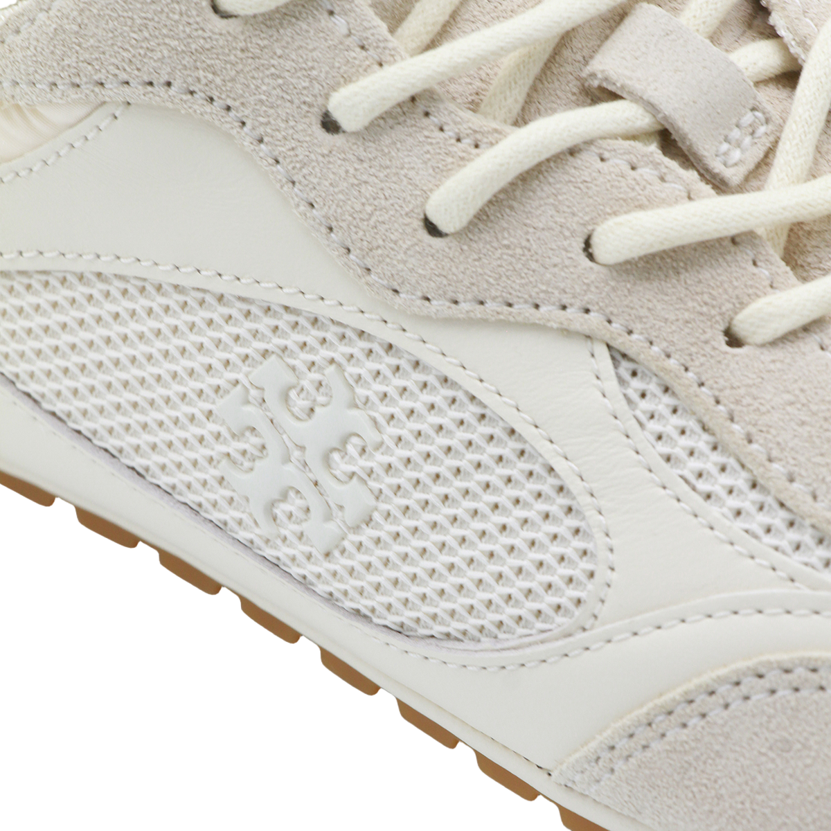 Low-Profile White Sneakers with Suede Overlays