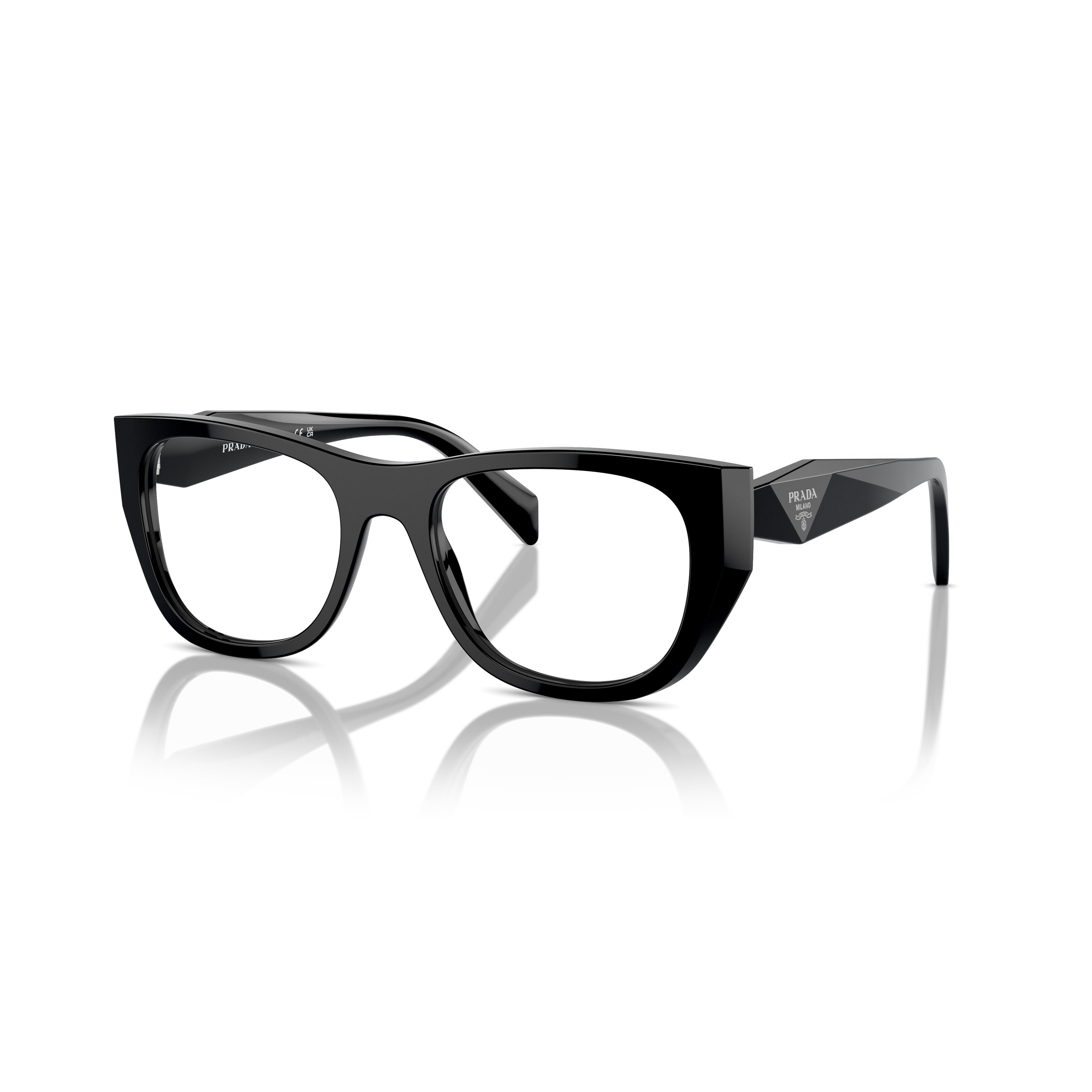 0pr A18v Oversized Square Frame Black Acetate Eyeglasses