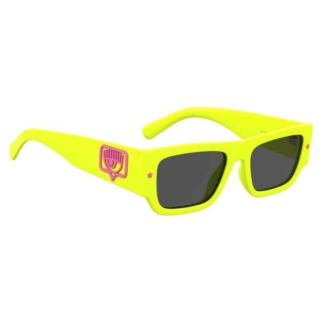 Cf 7013/S Bold Rectangular Neon Yellow Sunglasses