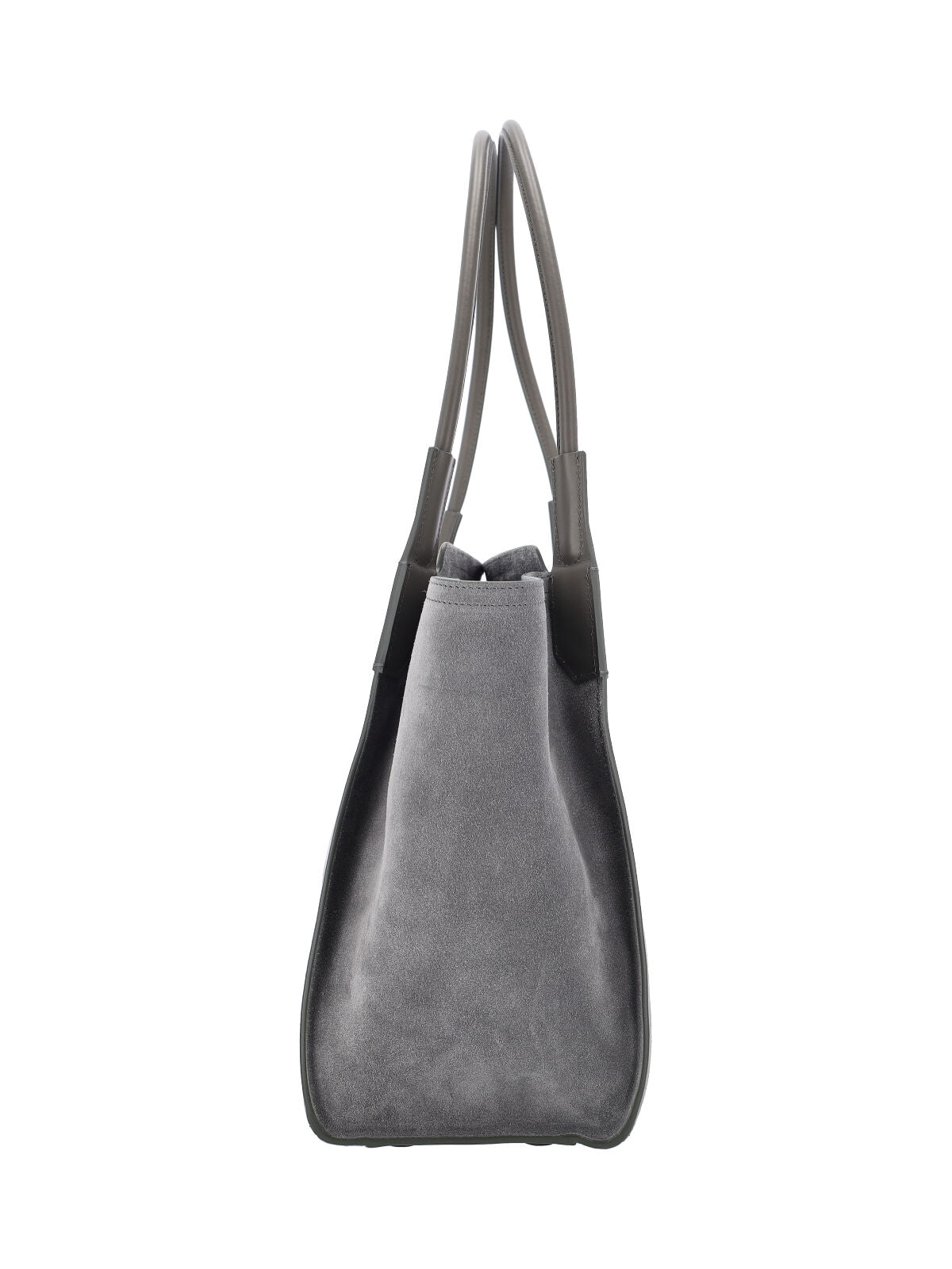 Structured Grey Bag with Minimalist Design