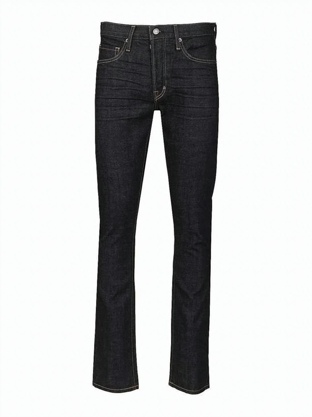 Dark Indigo Straight-Leg Traditional Denim Pants