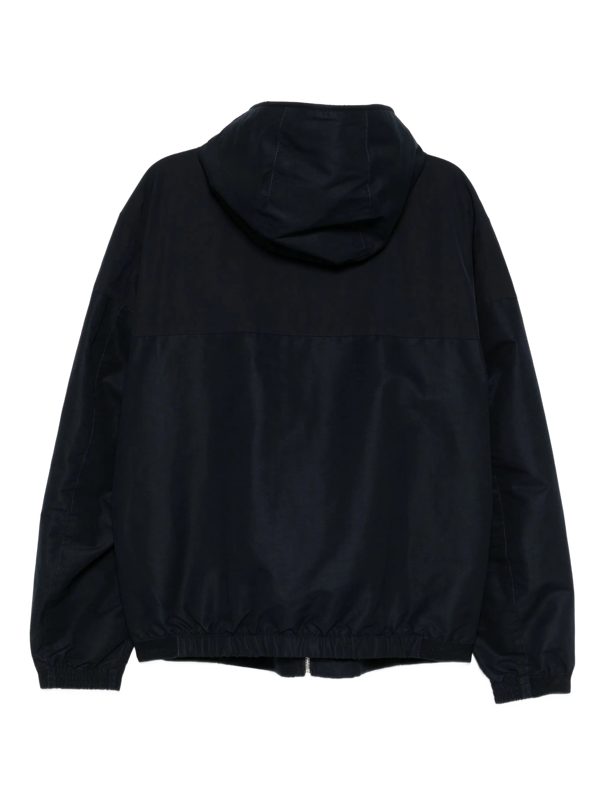 Black H Cireno Sleek Zippered Hooded Jacket