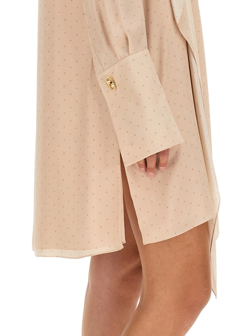 V-Neck Crepe Dress