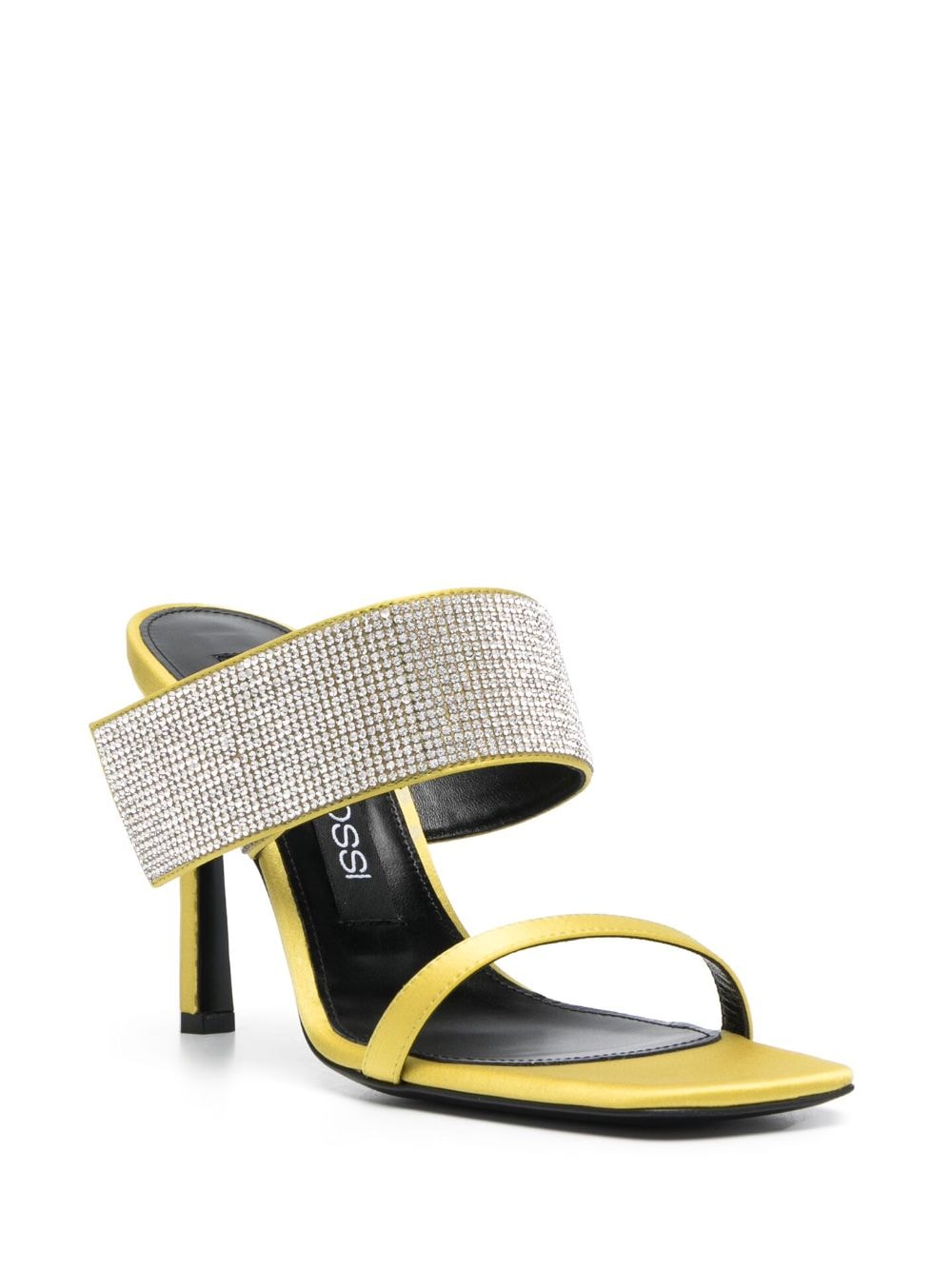 Lemon Yellow Satin Mules