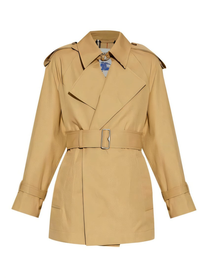 Classic Trench Coat with Belted Waist