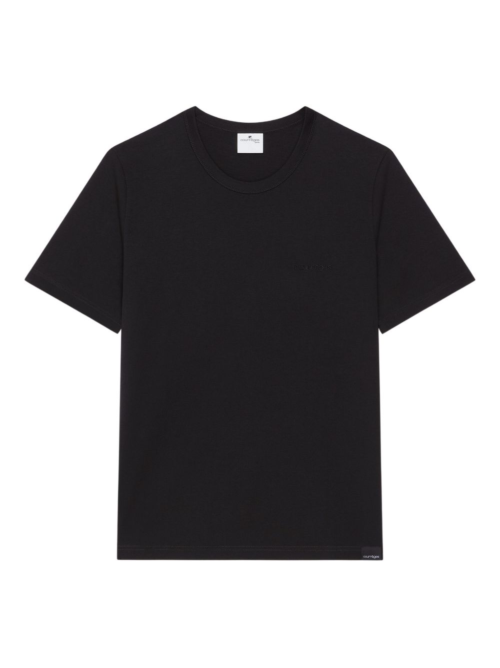Black T-Shirt with Crew Neckline