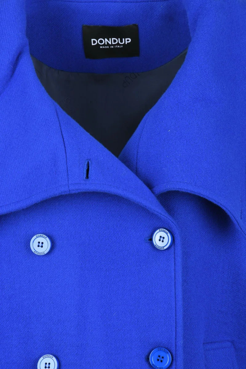 Double-Breasted Wool Cashmere Coat - Royal Blue