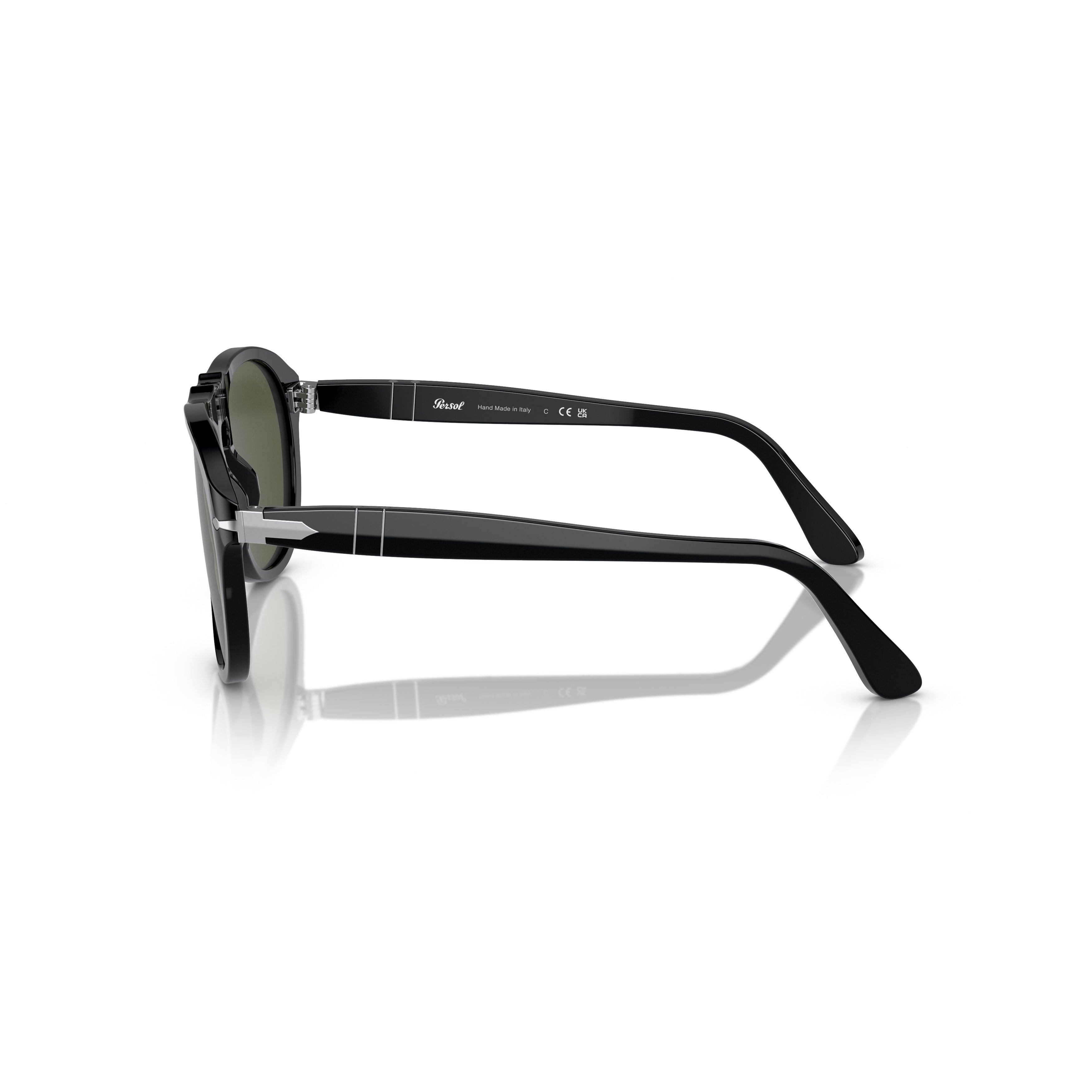0po0649 Aviator Sunglasses with Double Bridge and Silver Accents