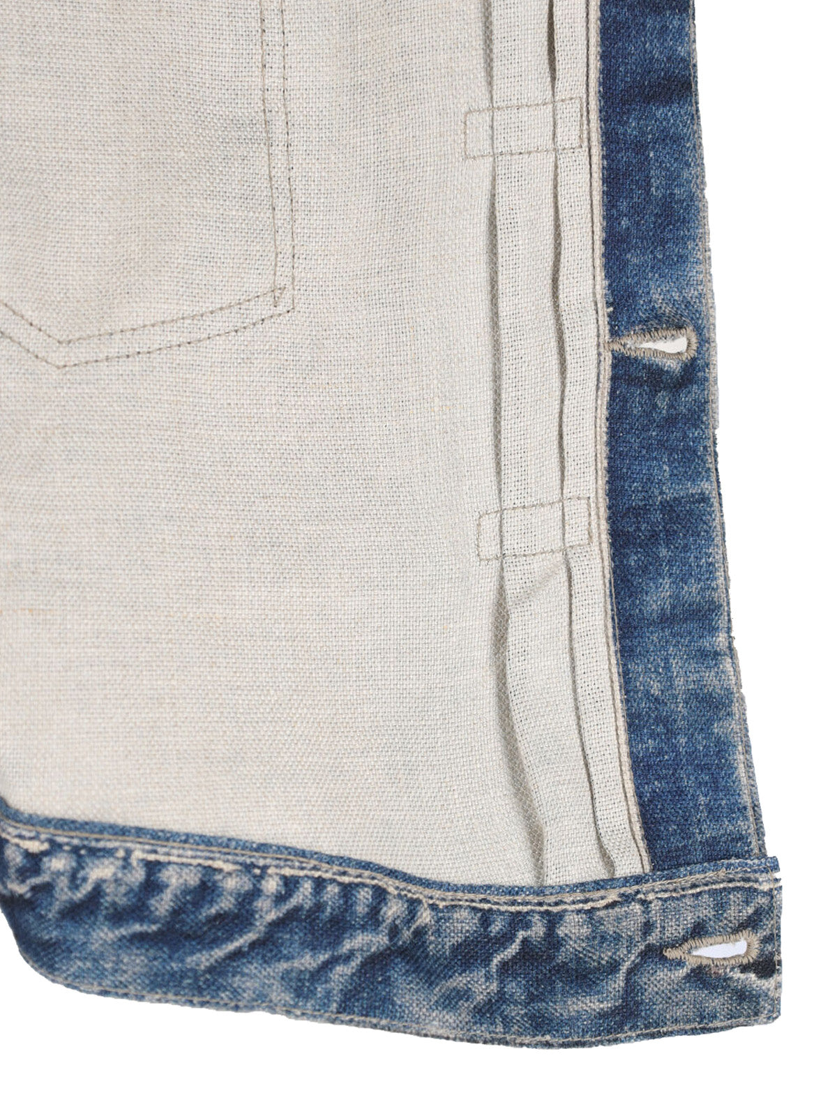Blue Classic Collar Worn Denim Jacket