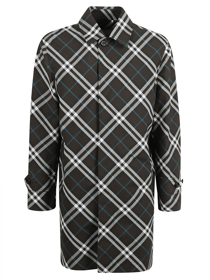 Classic Plaid Coat With Structured Silhouette