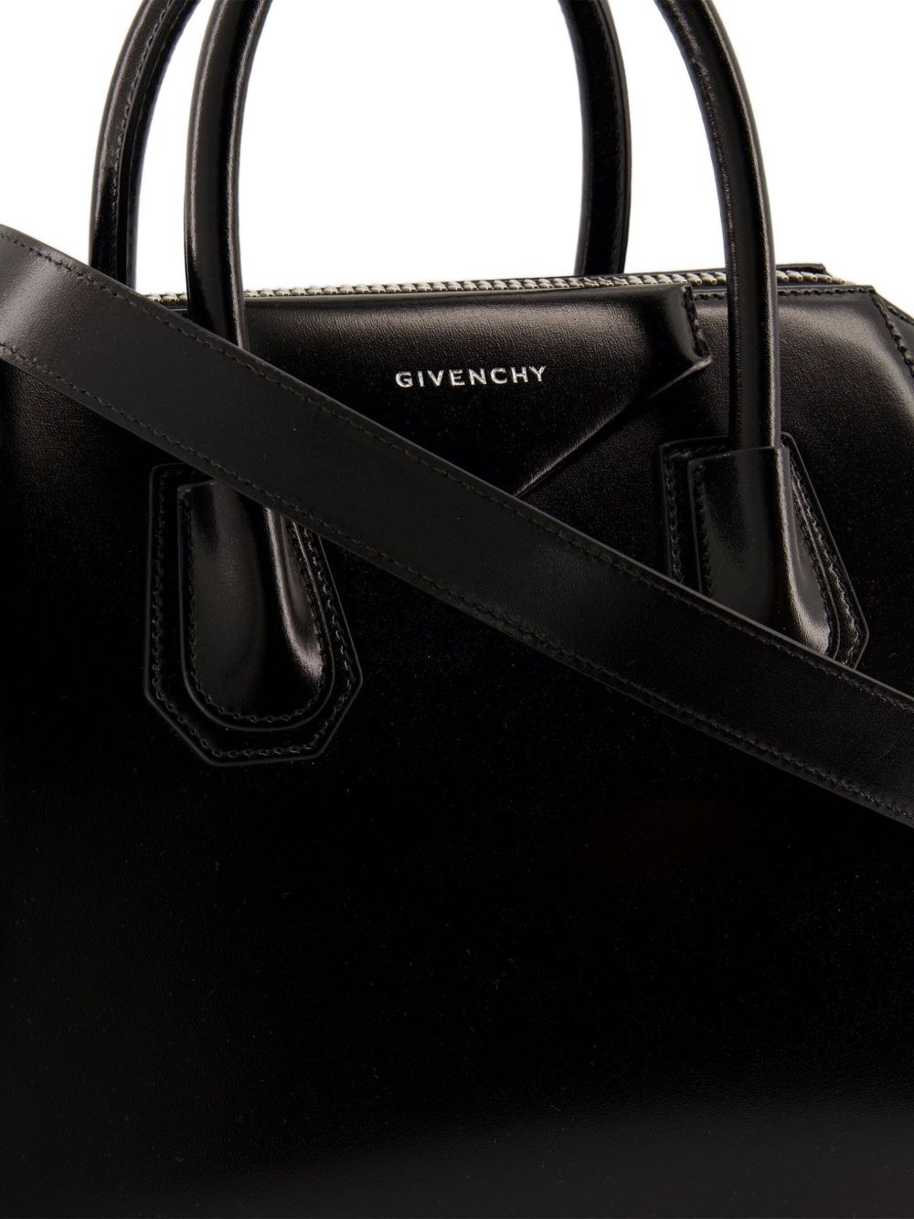 Structured Black Leather Bag