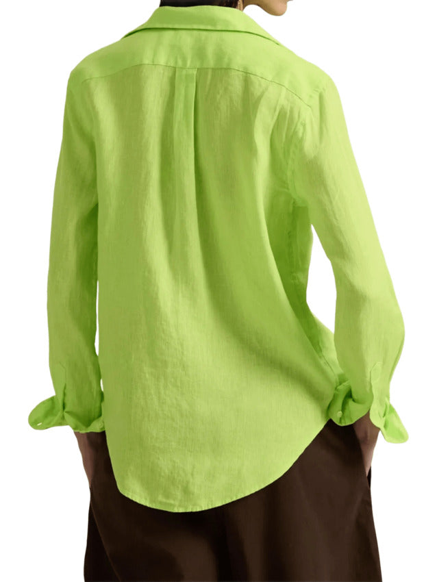 Electric Lime Linen Shirt