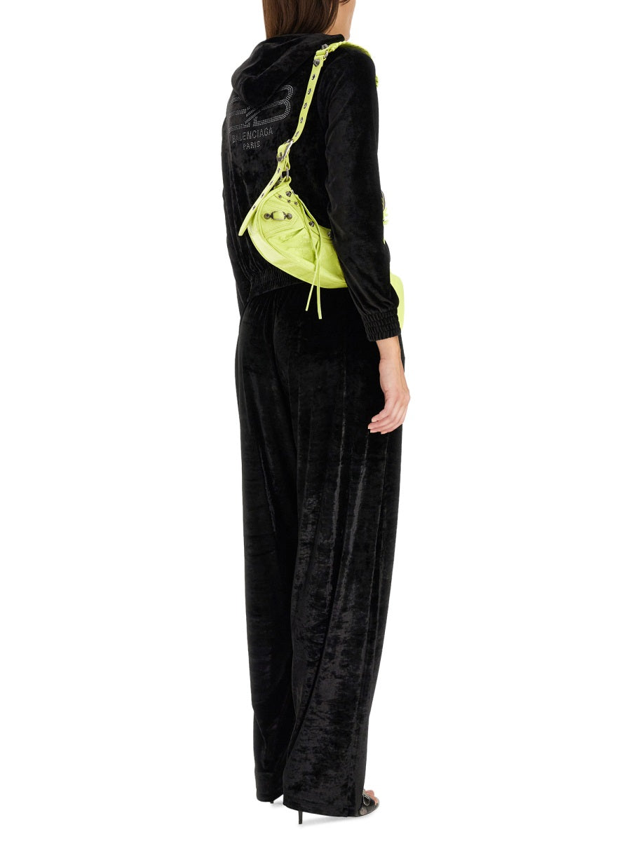 Wide Leg Black Baggy Pants With Elasticated Waistband