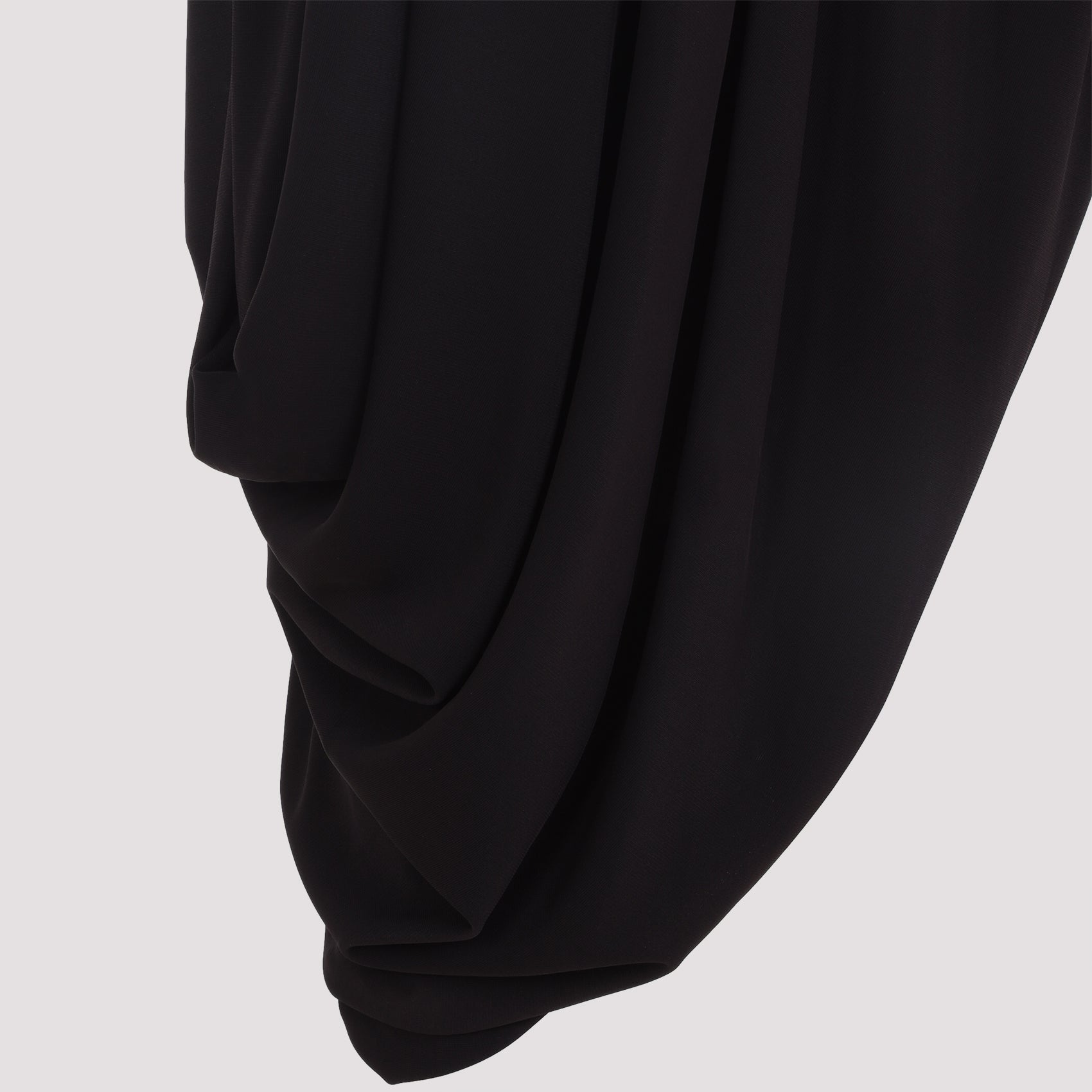 Draped Midi Skirt in Soft Viscose Blend