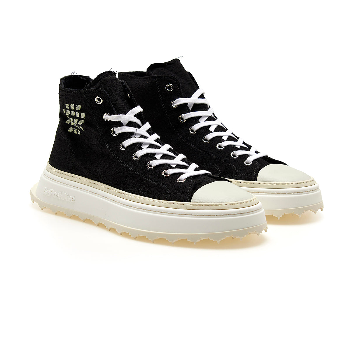 Leather Mid-Cut Sneakers