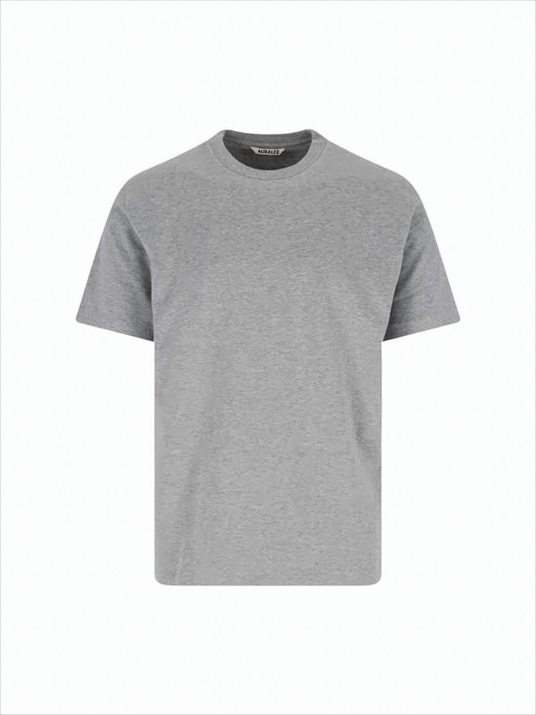 Slightly Boxy Grey Cotton T-Shirt