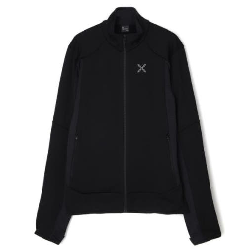 Fitted Black Activewear Jacket With High Collar And Reflective Logo