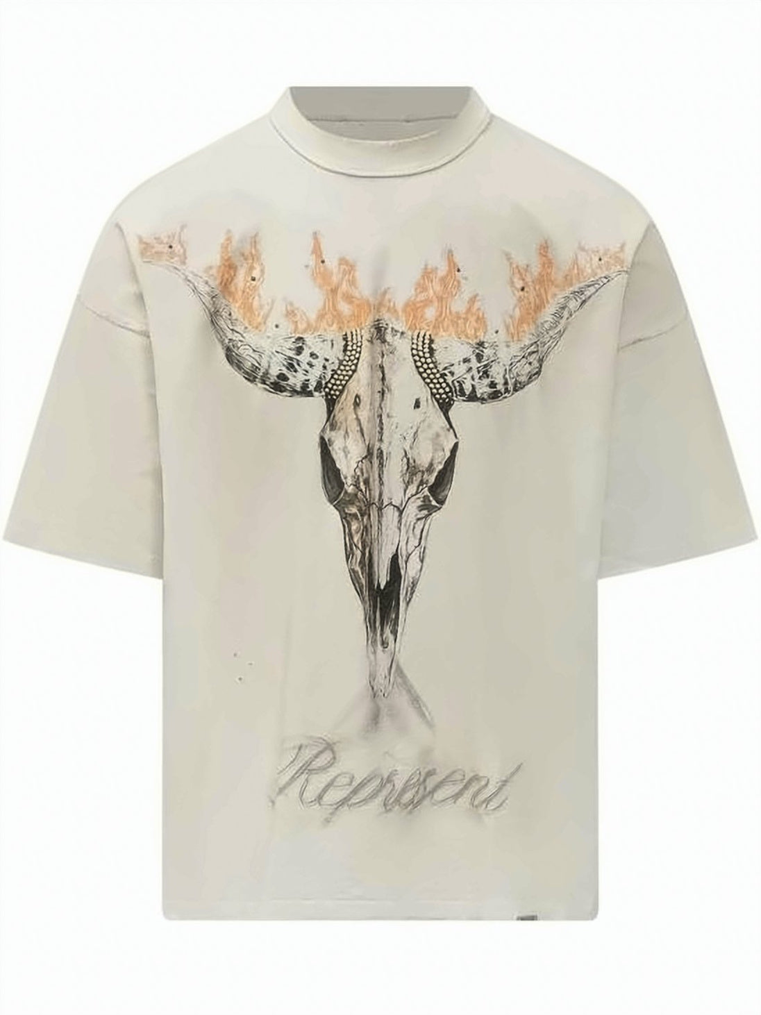 Relaxed-Fit Graphic T-Shirt with Bull Skull Motif