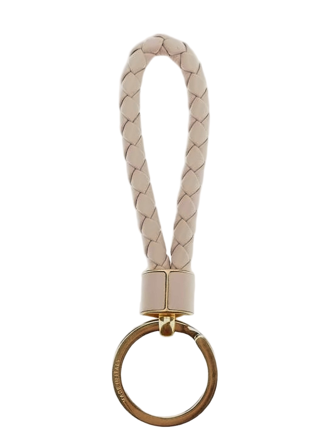 Braided Lambskin Leather Keyring