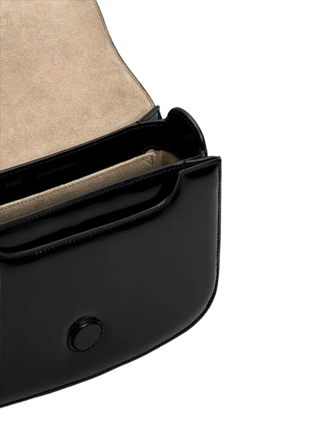 Rectangular Black Calf Leather Crossbody Bag