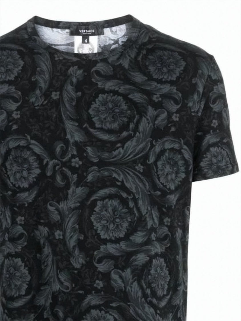 Intricate Pattern Short-Sleeve T-Shirt by Versace