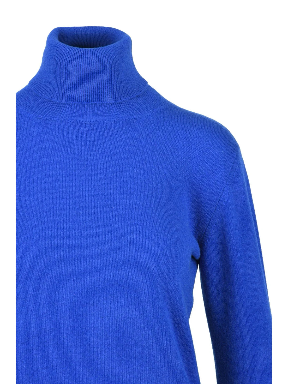 Blue Cashmere Turtleneck Sweater