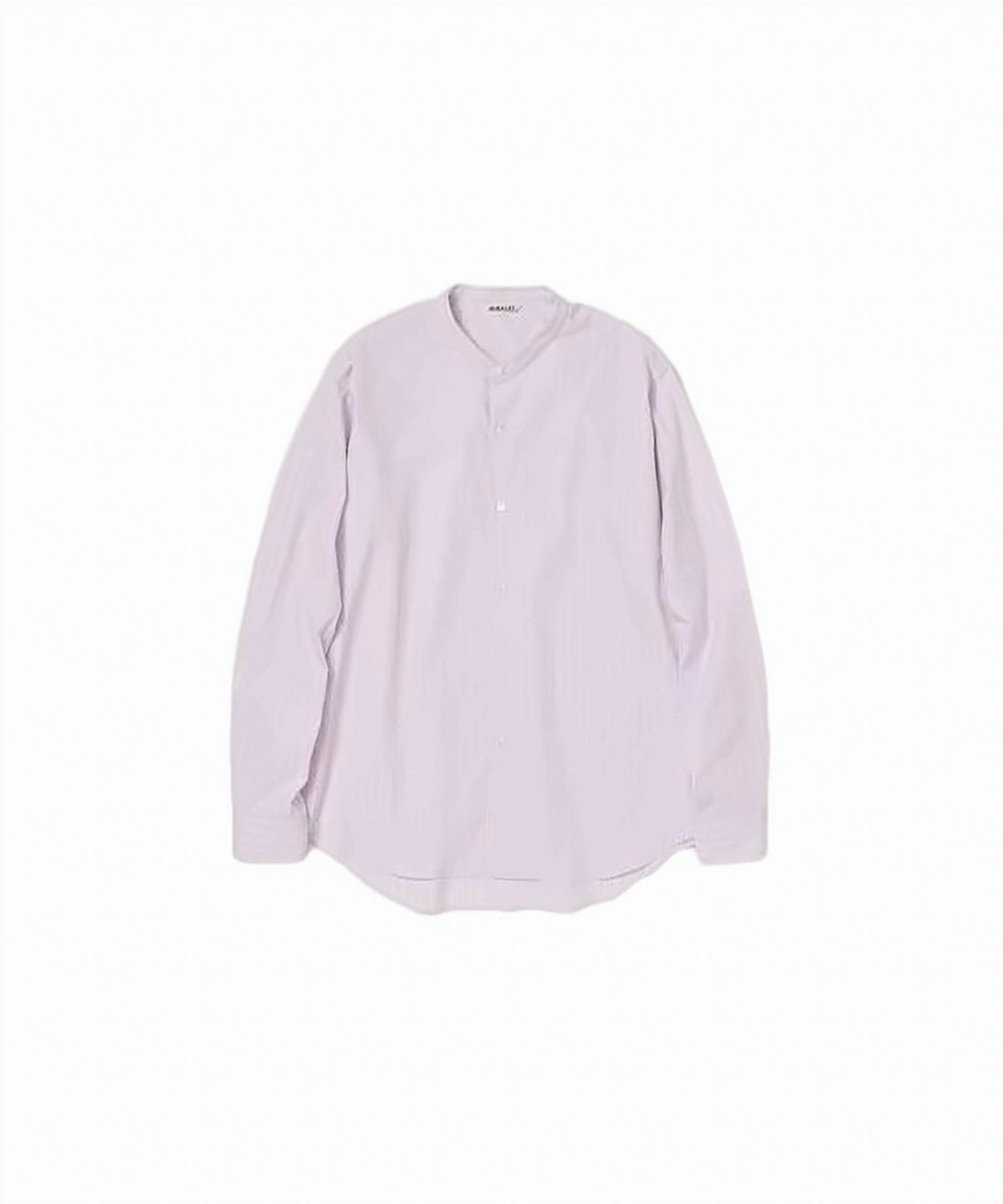 Long-Sleeve Cotton Shirt with Band Collar