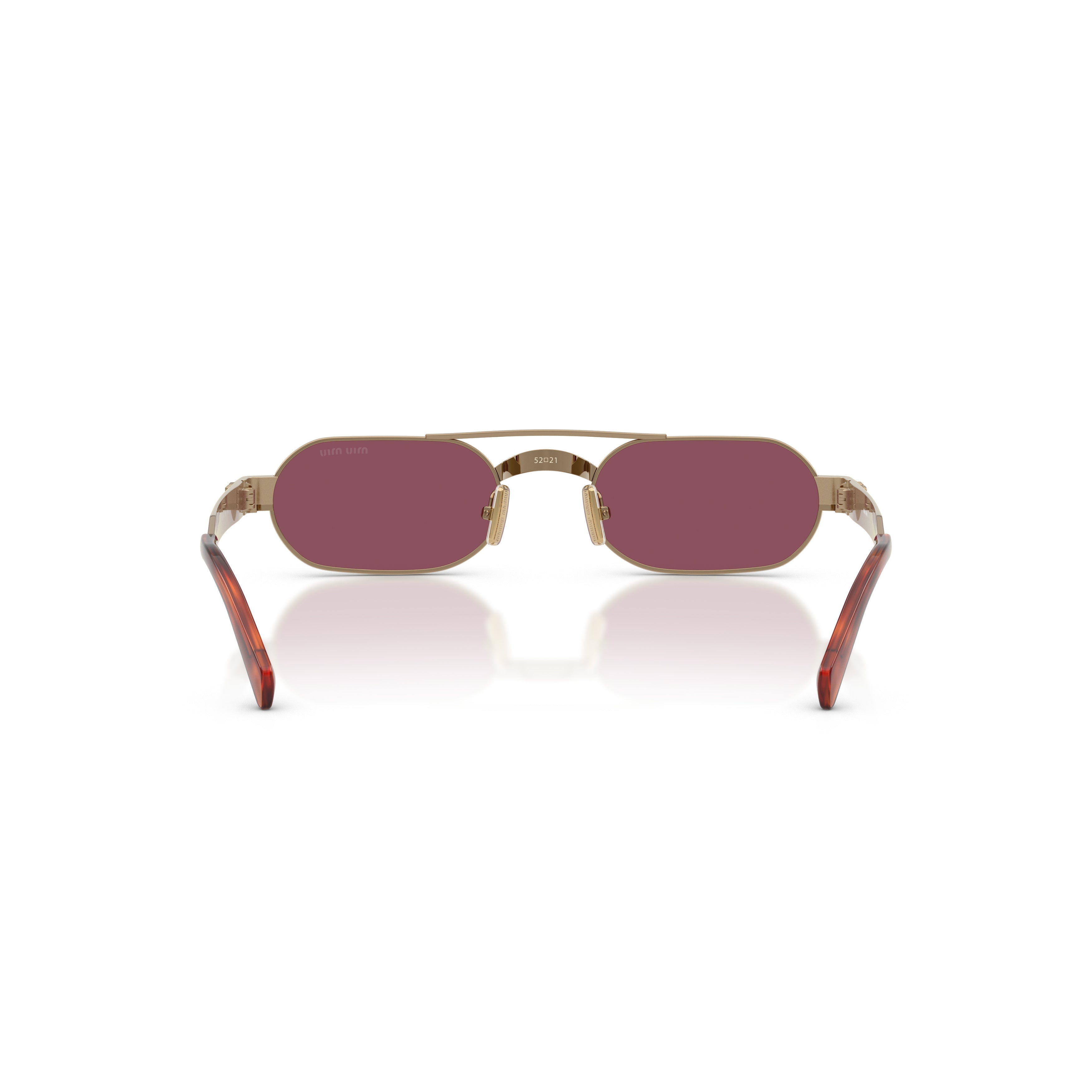 Gold-tone Metal Frame Sunglasses with Oval Lenses