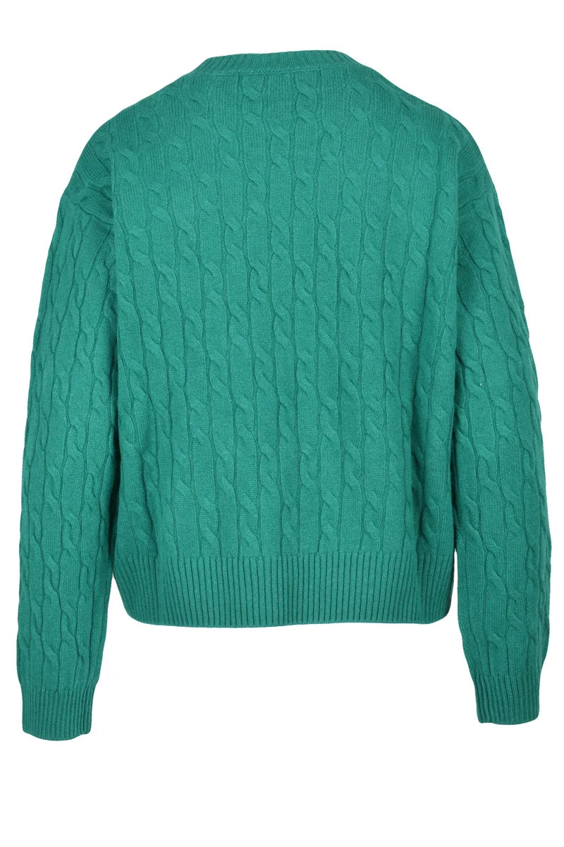 Crew Neck Sweater - Green