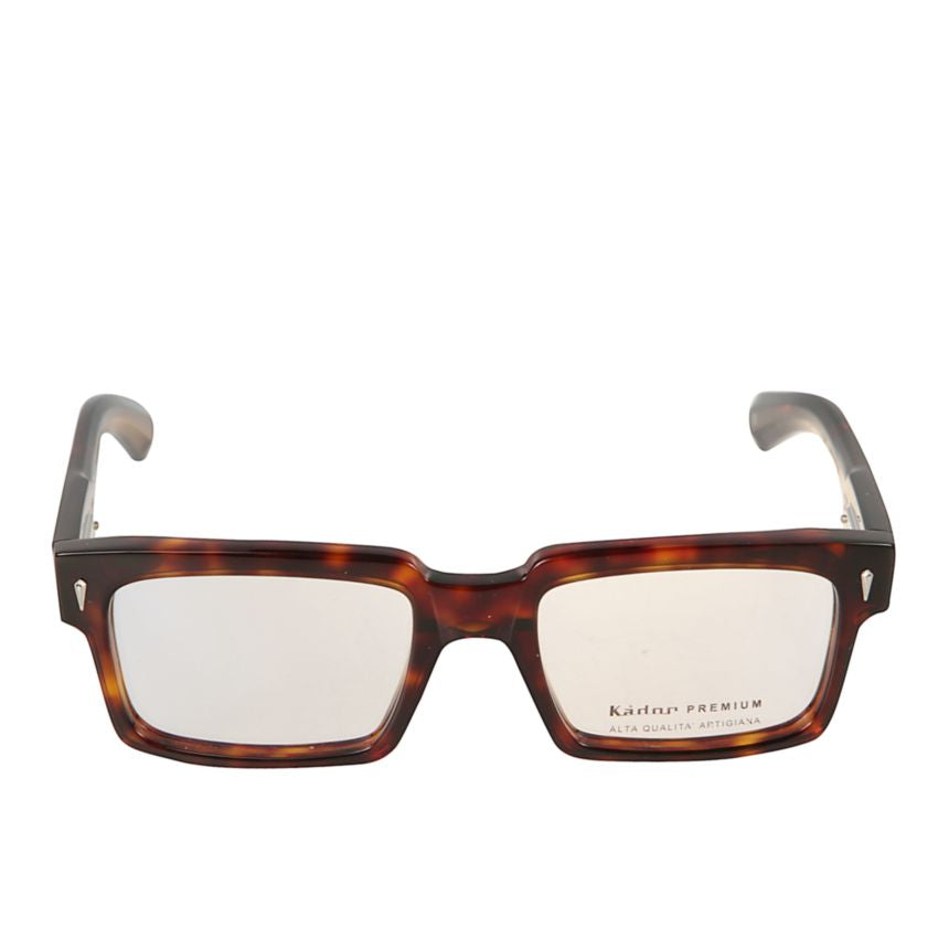 Premium 2 Rectangular Tortoiseshell Eyeglasses with Metallic Accents