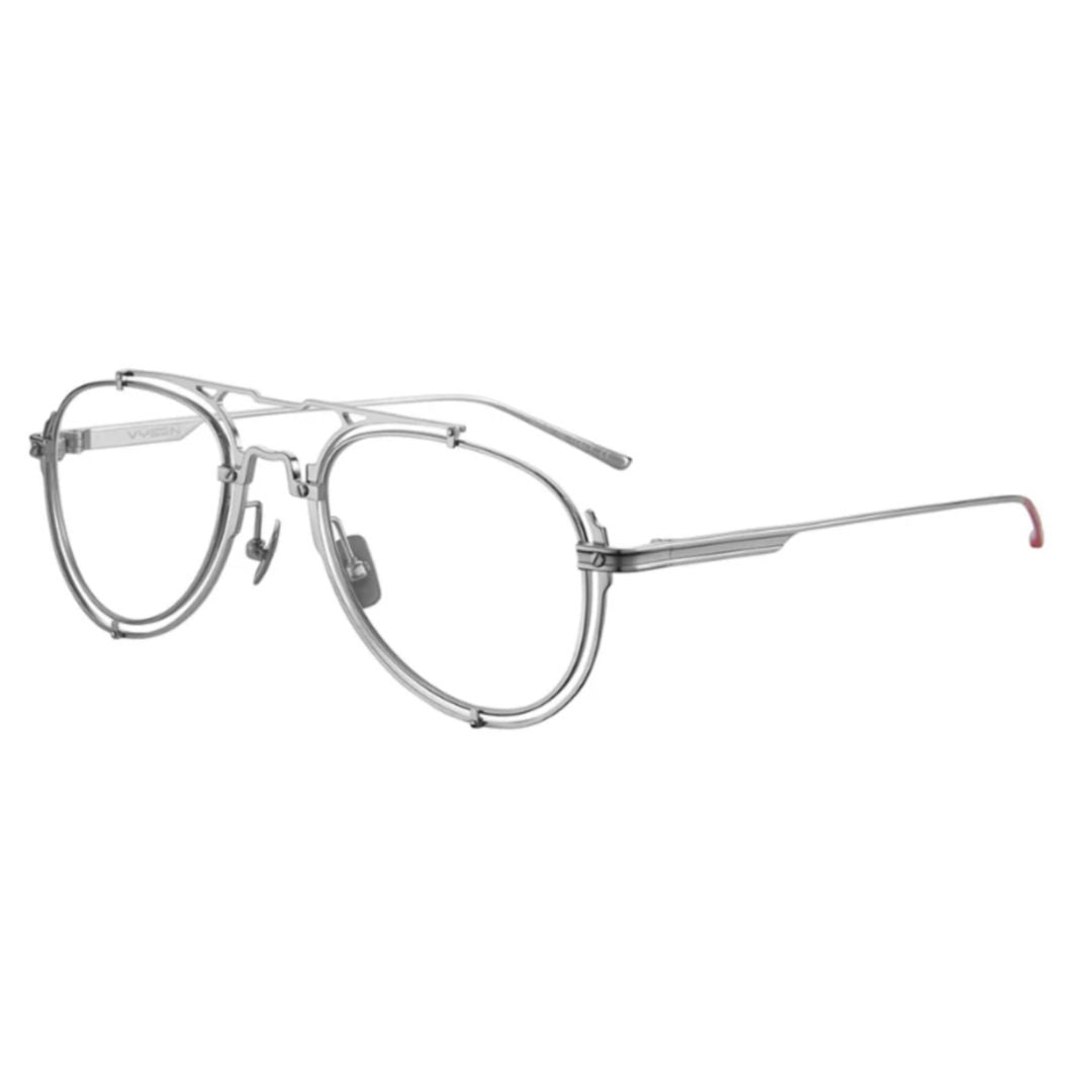 Zavit Zv-3 Titanium Aviator-Inspired Eyeglasses with Double Bridge Design