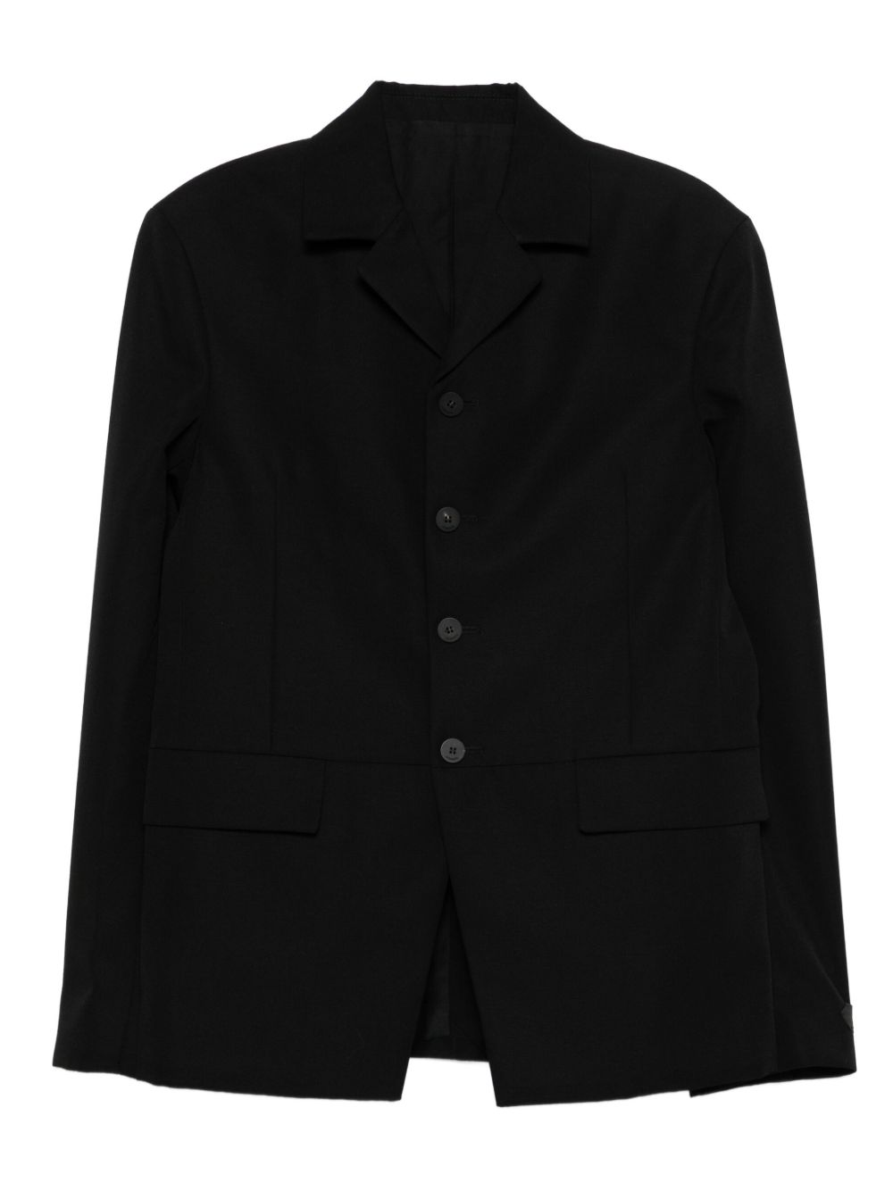 Collarless Black Jacket
