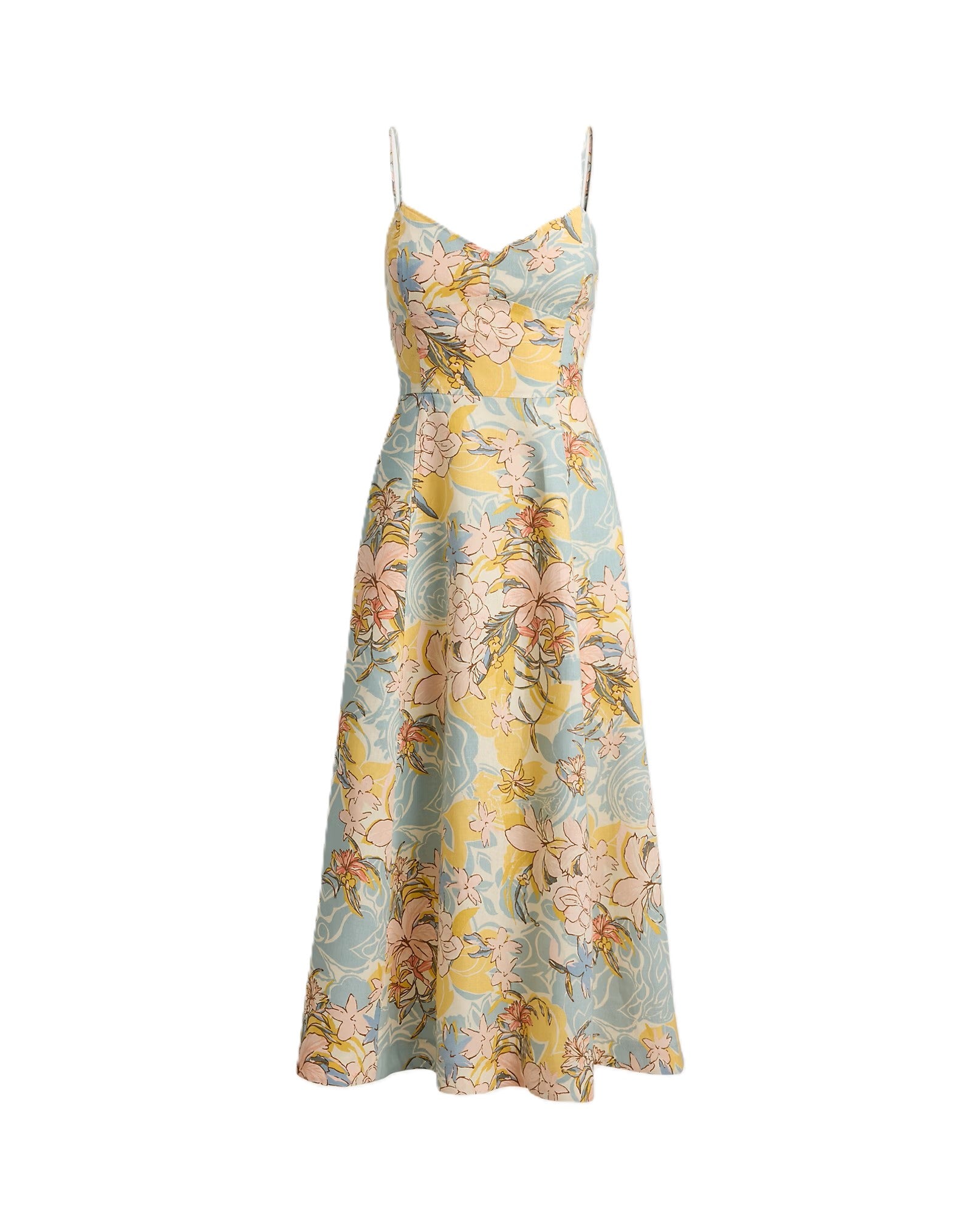 Floral Woven Classic Linen Dress