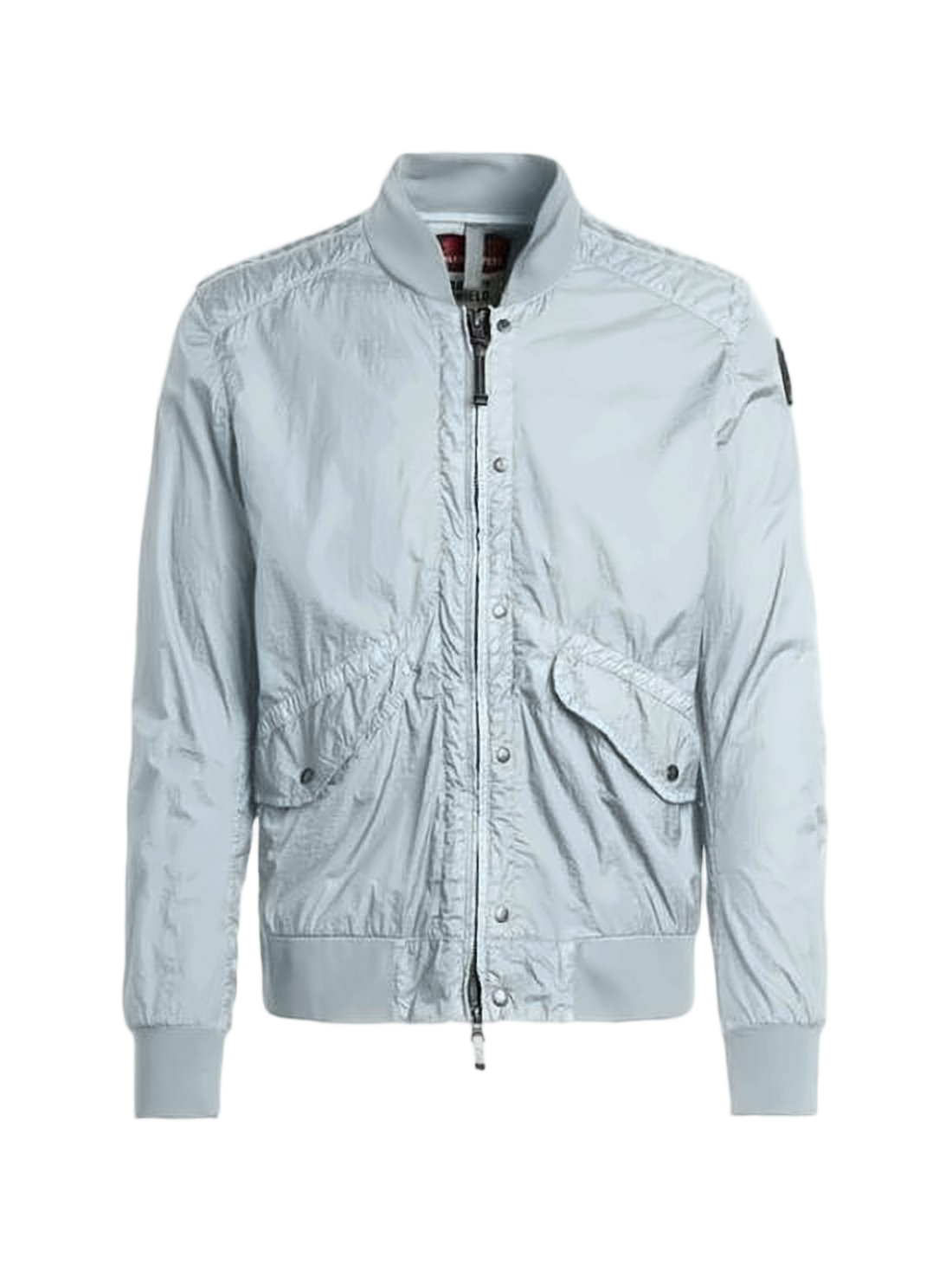 Silver Bomber Jacket with Flap Pockets