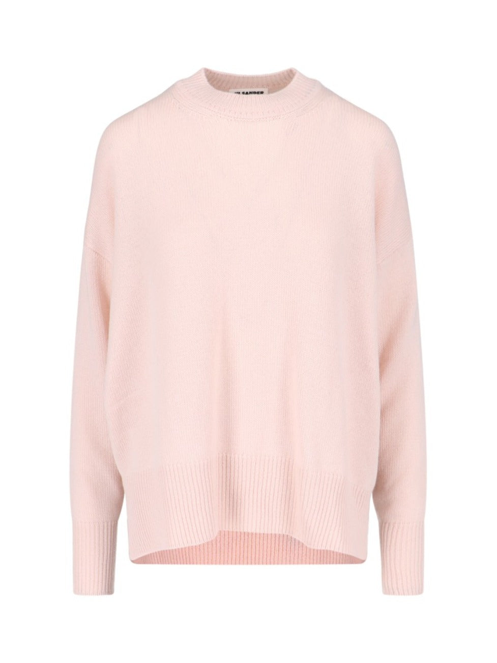 Cashmere Sweater In Pink Knitted Crew Neck