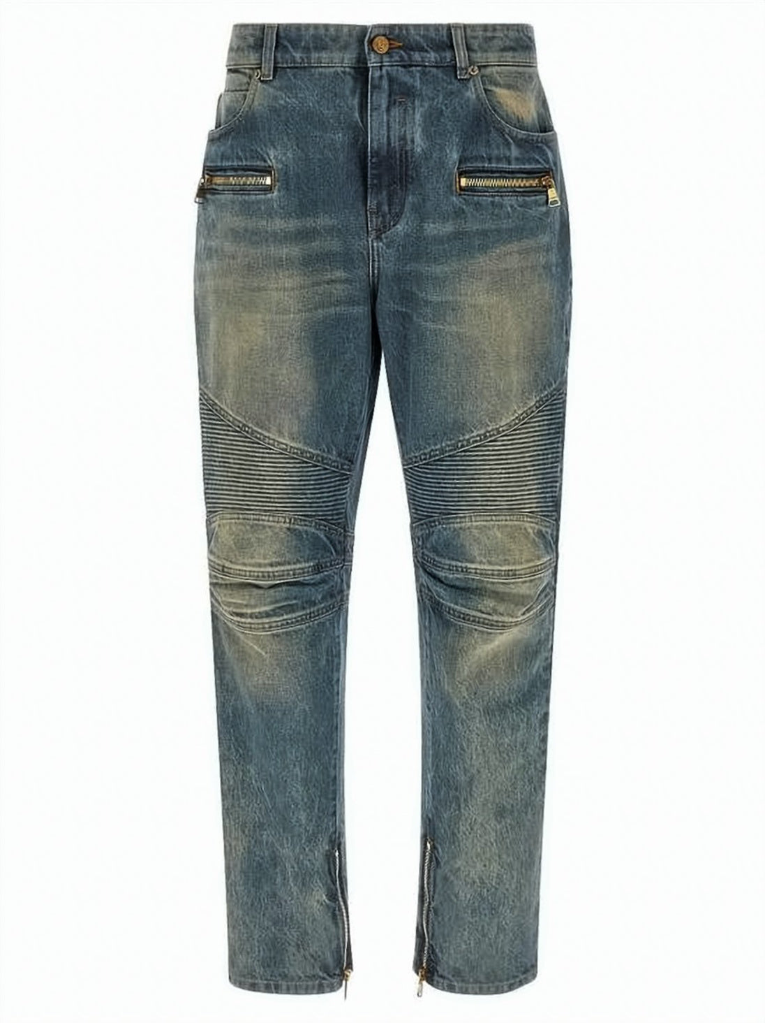 Distressed Blue Denim Pants