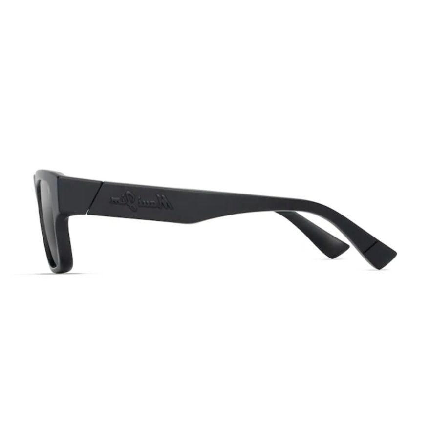 Kokua Rectangular Matte Black Sunglasses with Gradient Lenses