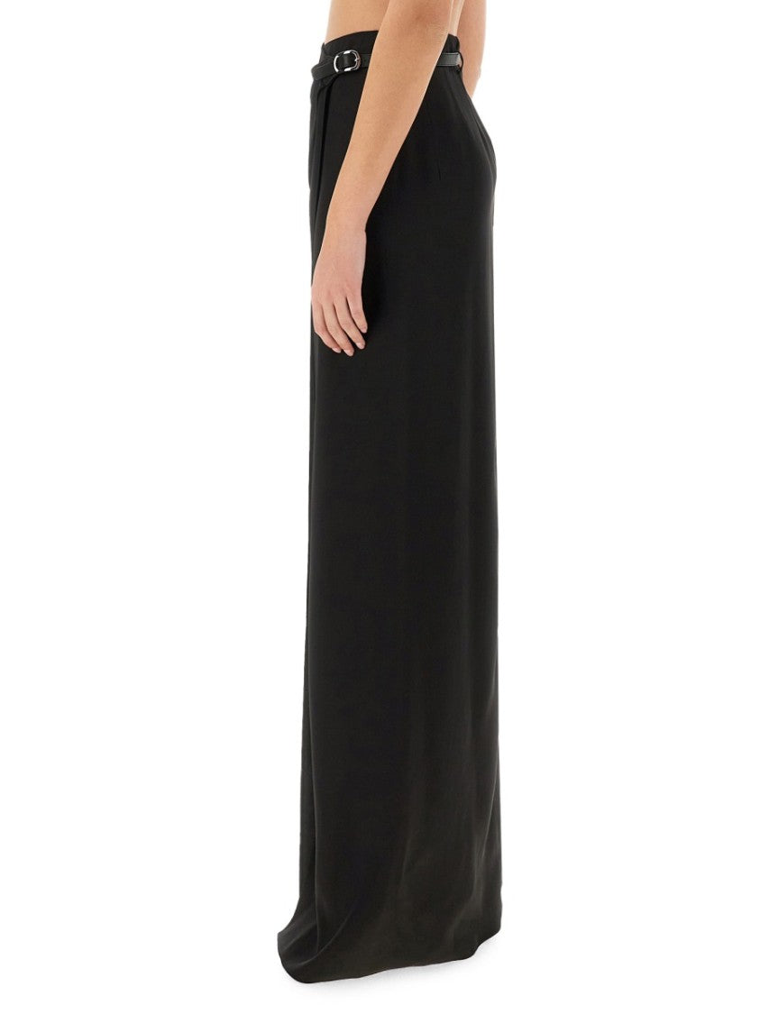 Maxi Wrap Skirt With Belt Detail
