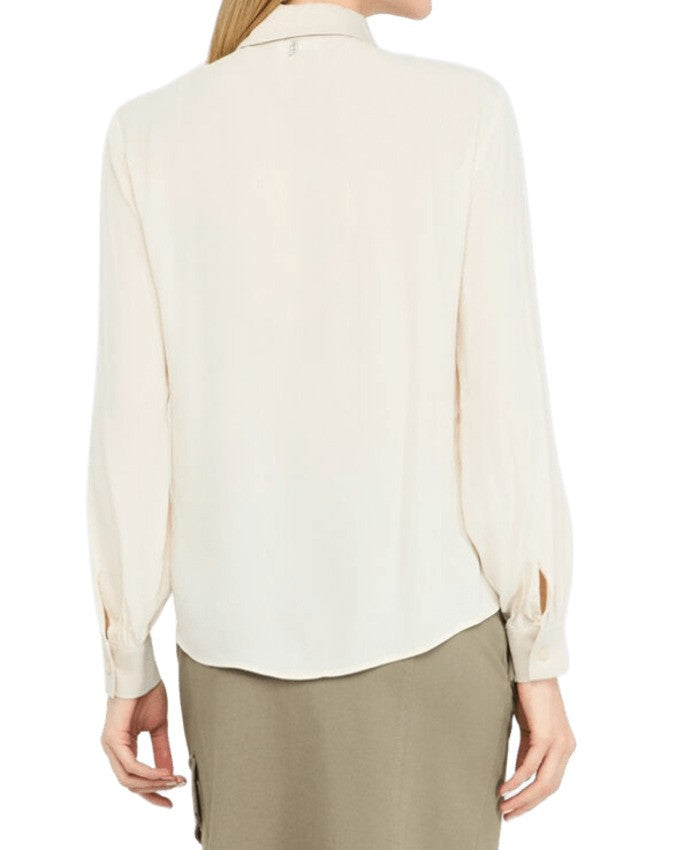 Beige Crêpe de Chine Blouse