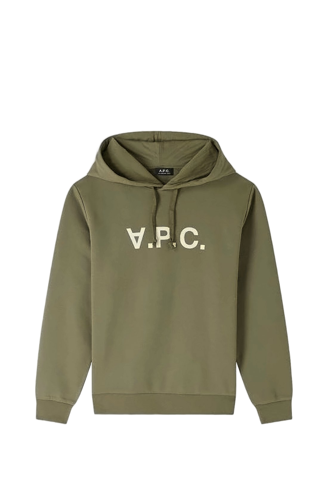Cropped Hoodie with Inverted Logo Print and Drawstring Hood