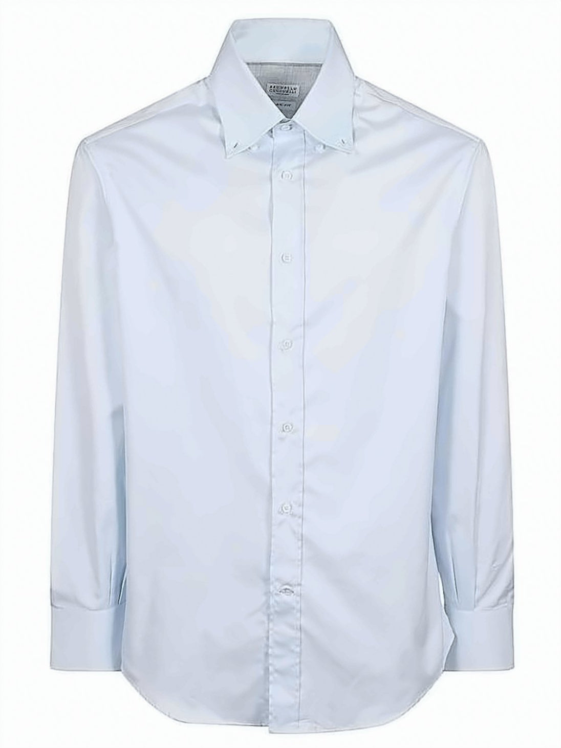 Blue Italian Cotton Button-Down Relaxed Shirt
