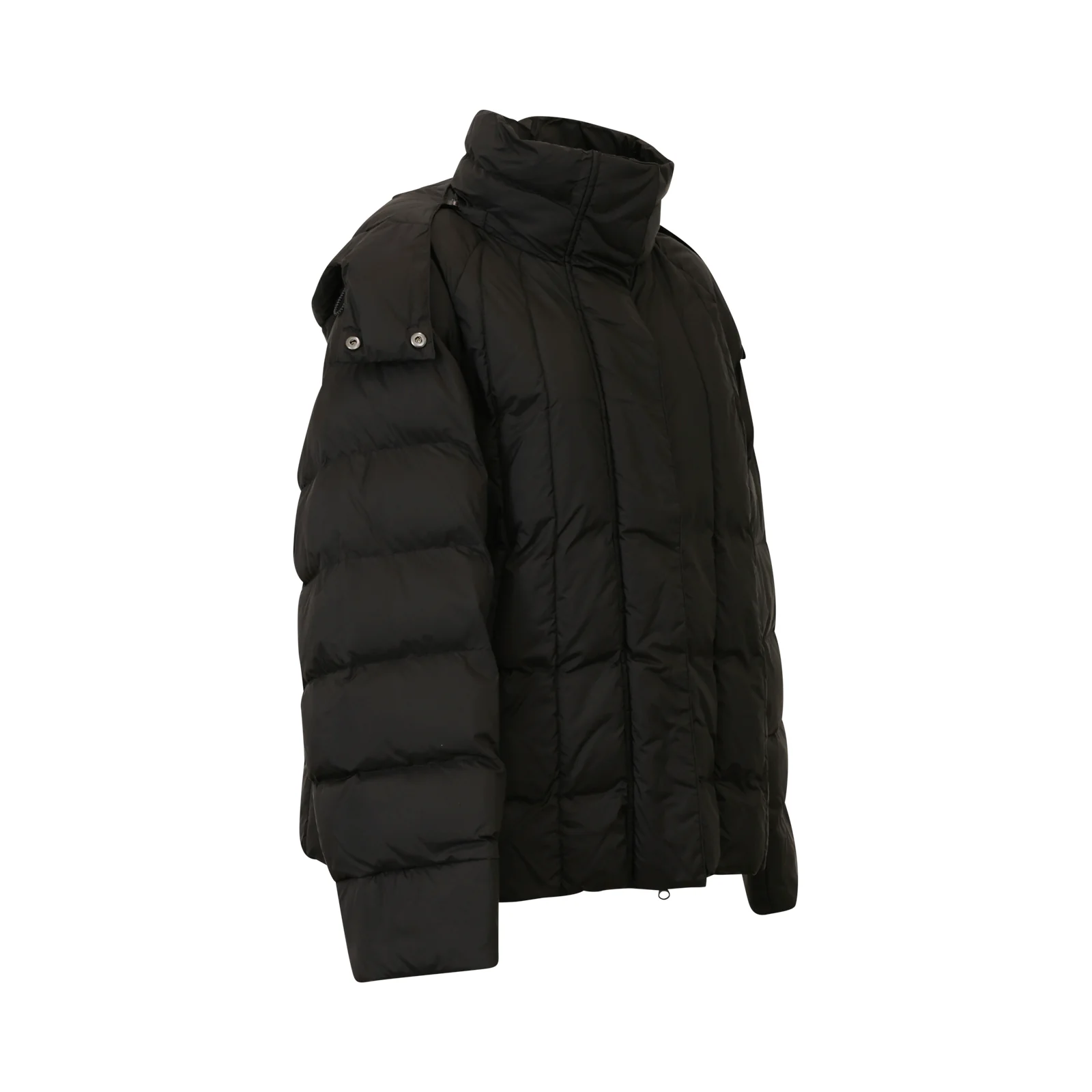 Quilted Padded Jacket With High Collar