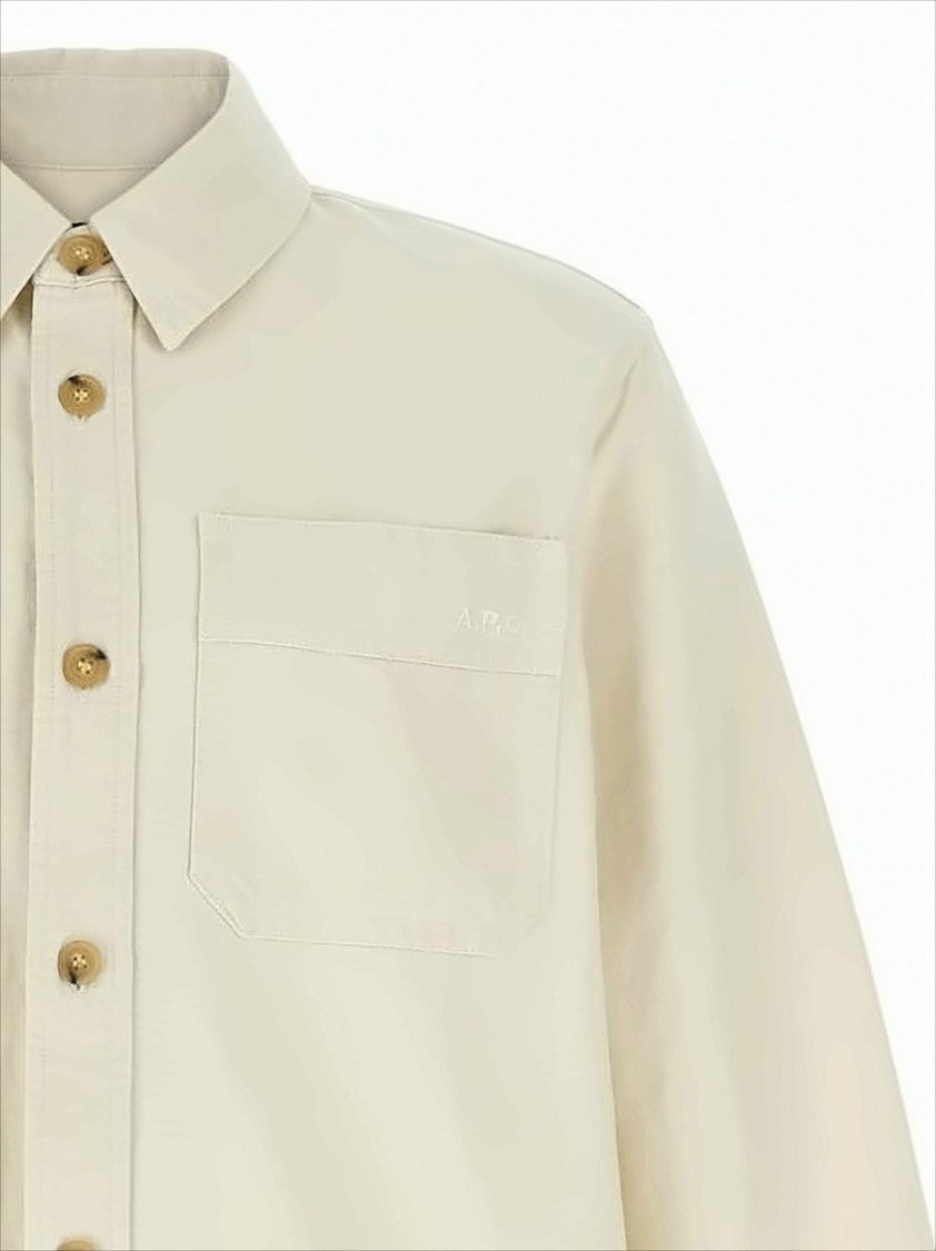 Long-Sleeve Cotton Shirt with Classic Collar