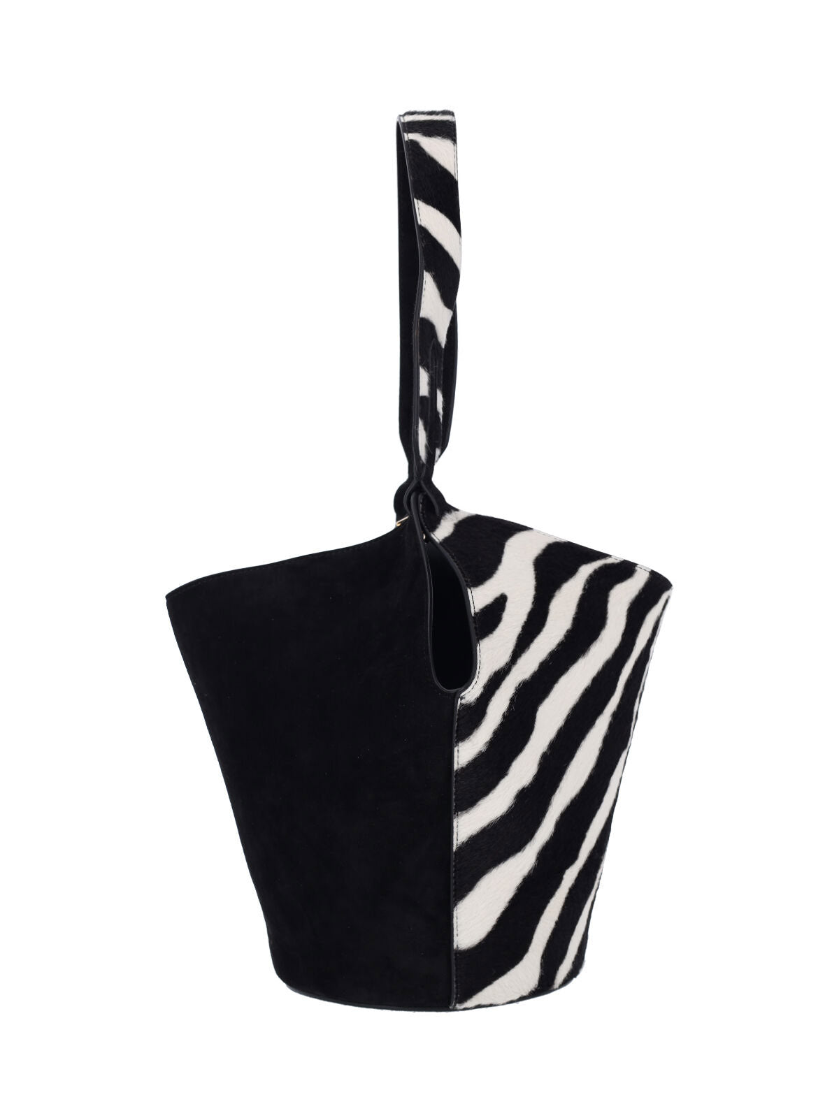 "Lotus" Bag In Black Calfskin Front