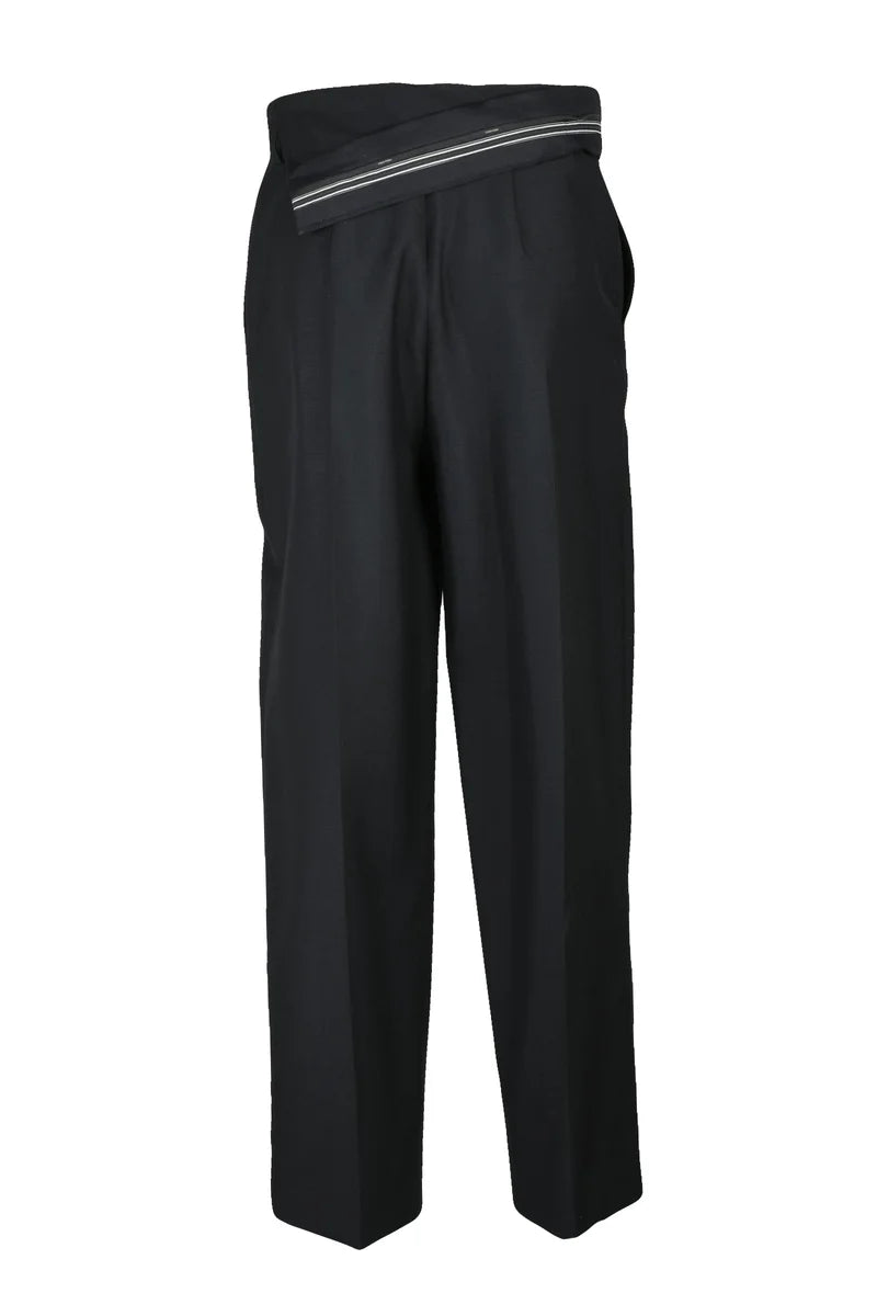 Mohair Virgin Wool Trousers - Black